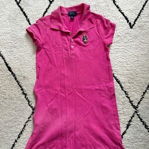 Polo by Ralph Lauren Hot Pink Polo Dress with Bear Patch